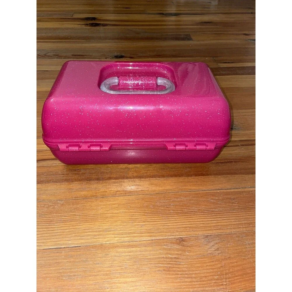 Caboodles On-The-Go Girl Makeup Cosmetic Travel Case Organizer Pink Sparkle